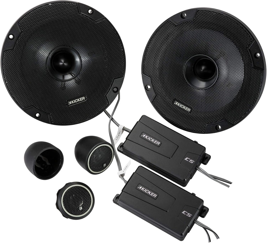 KICKER 46CSS654 CS-Series CSS65 6.5-Inch (160mm) Component System with .75-inch tweeters, 4-Ohm (Pair)