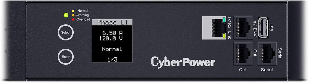 CyberPower PDU41001 Switched PDU, 100-120V/15A (Derated to 12A), 8 Outlets, 1U Rackmount
