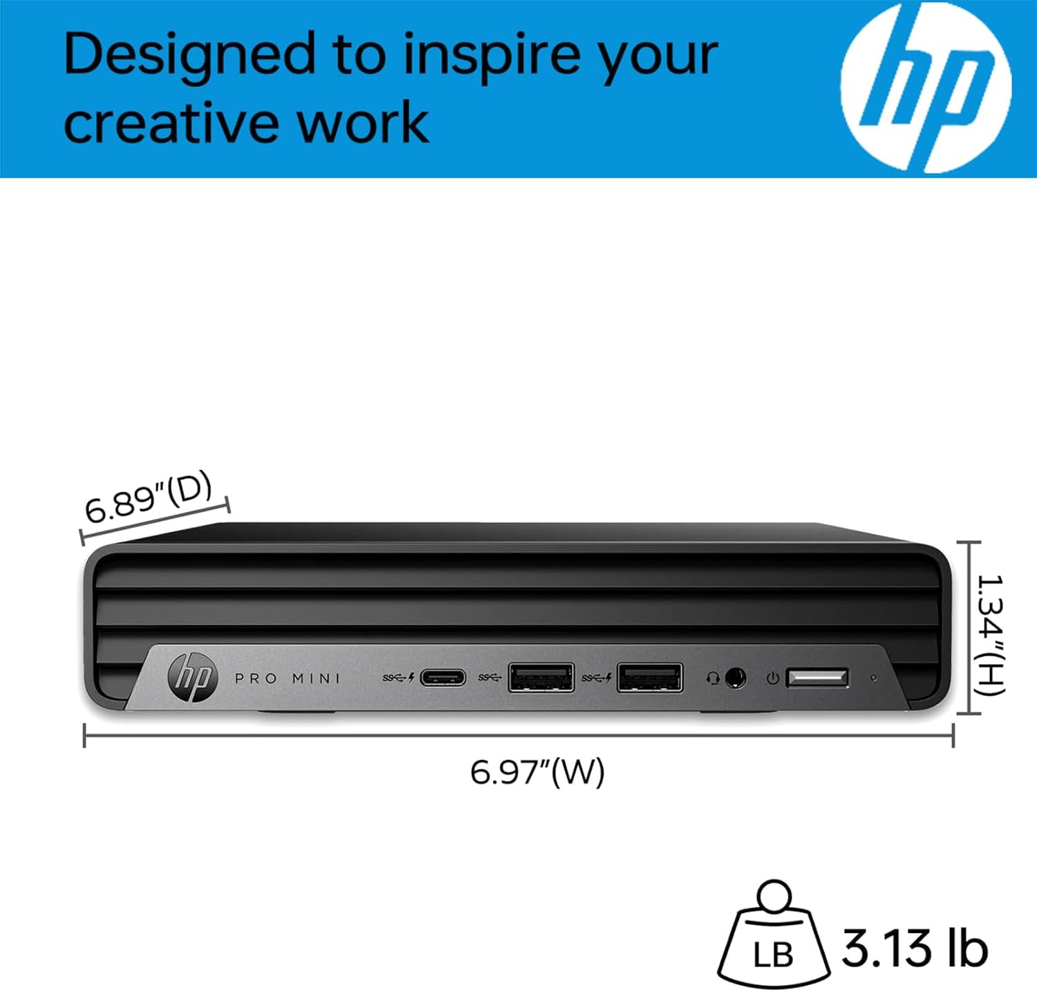 HP Pro Mini 400 G9 Business Mini Desktop Computer, 12th Gen Intel Hexa-Core i5-12500T (Beat i7-11700T), 8GB DDR4 RAM, 256GB PCIe SSD, WiFi 6, Bluetooth 5.2, Windows 11 Pro
