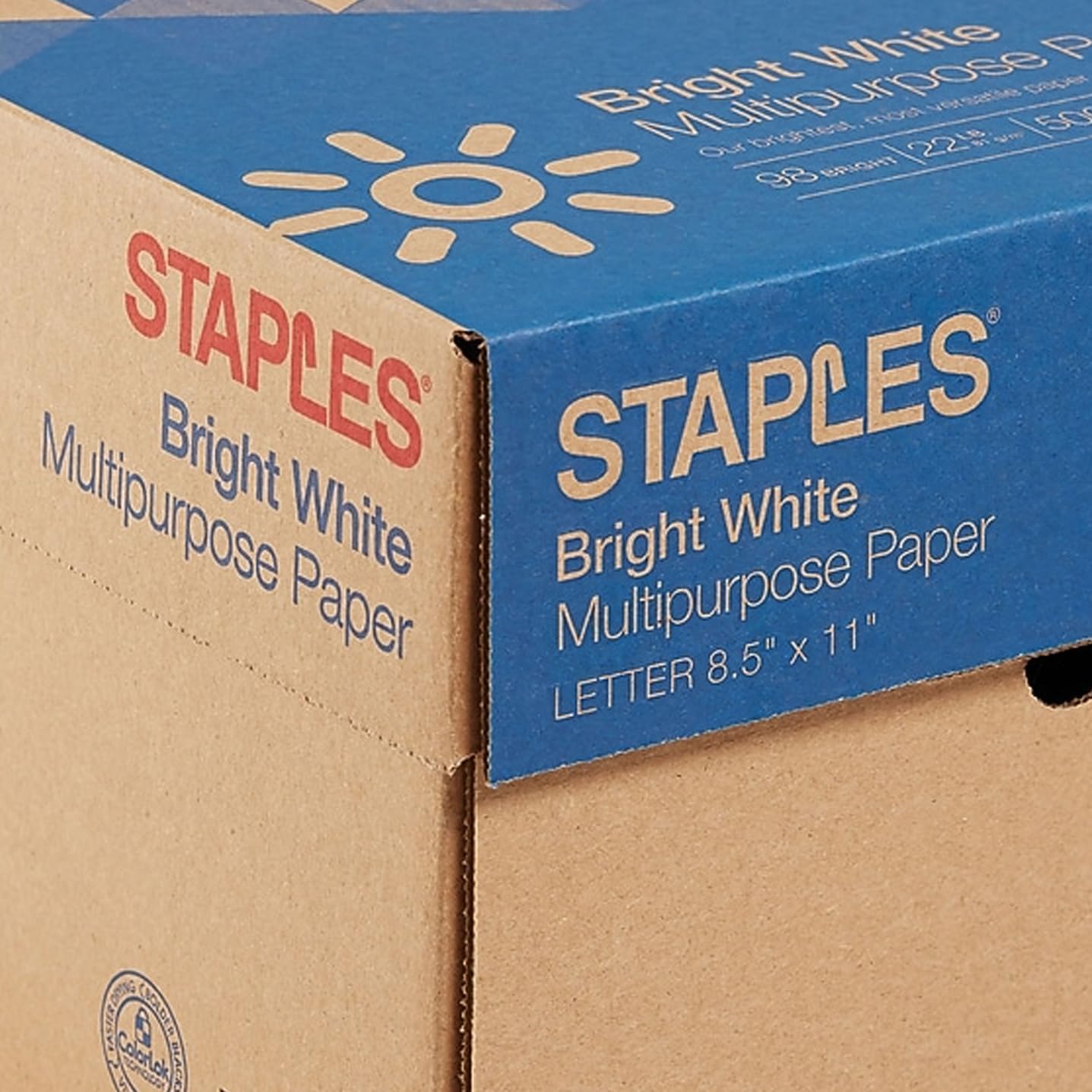 Staples 8.5-Inch x 11-Inch Multipurpose Paper 22 lbs 98 Brightness 500/RM 10 RM/CT