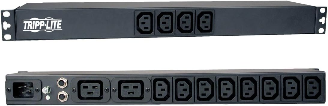 Tripp Lite Basic PDU, 120V 1.9kW / 240V 3.8kW, C20 16A Input, 14 Outlets (12 C13 & 2 C19), 1U Rack-Mount, 5-Year Warranty (PDU12IEC)