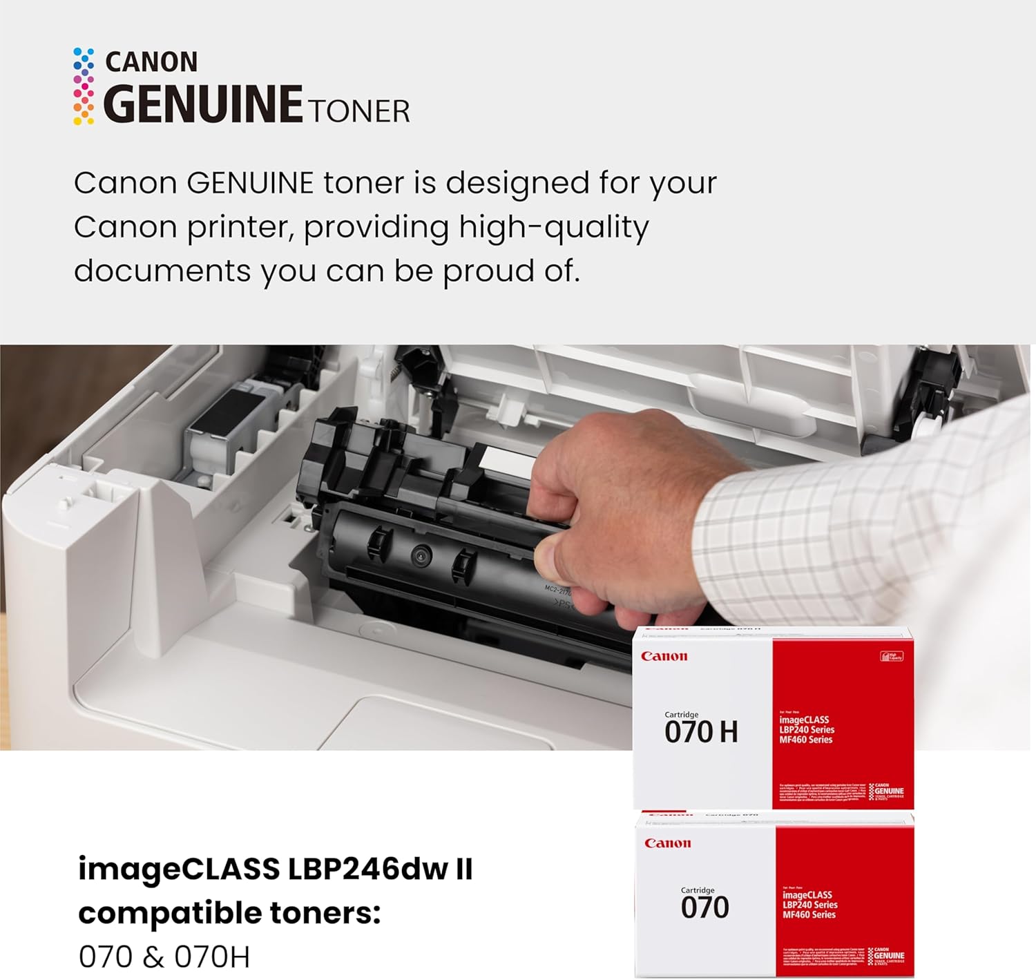 Canon imageCLASS LBP246dw II - Monochrome Duplex, Wireless Laser Printer, Single Function, with 1 Year Limited Warranty, 42 PPM