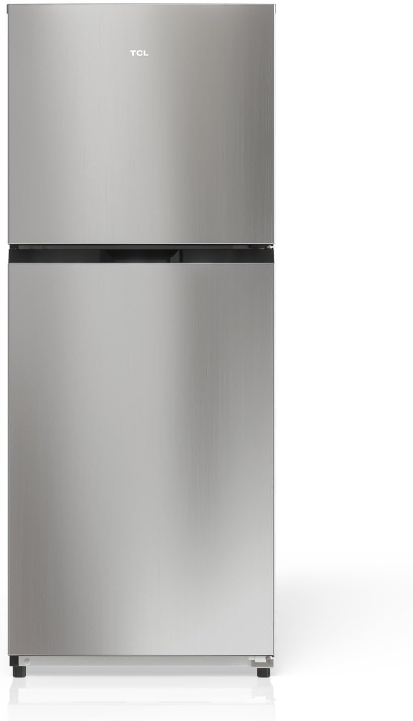 TCL 11.6 Cu Ft Counter-Depth Refrigerator with Freezer in Silver, Frost Free Energy Efficient Fridge for Dorm, Apartment, Kitchen, Garage & Office