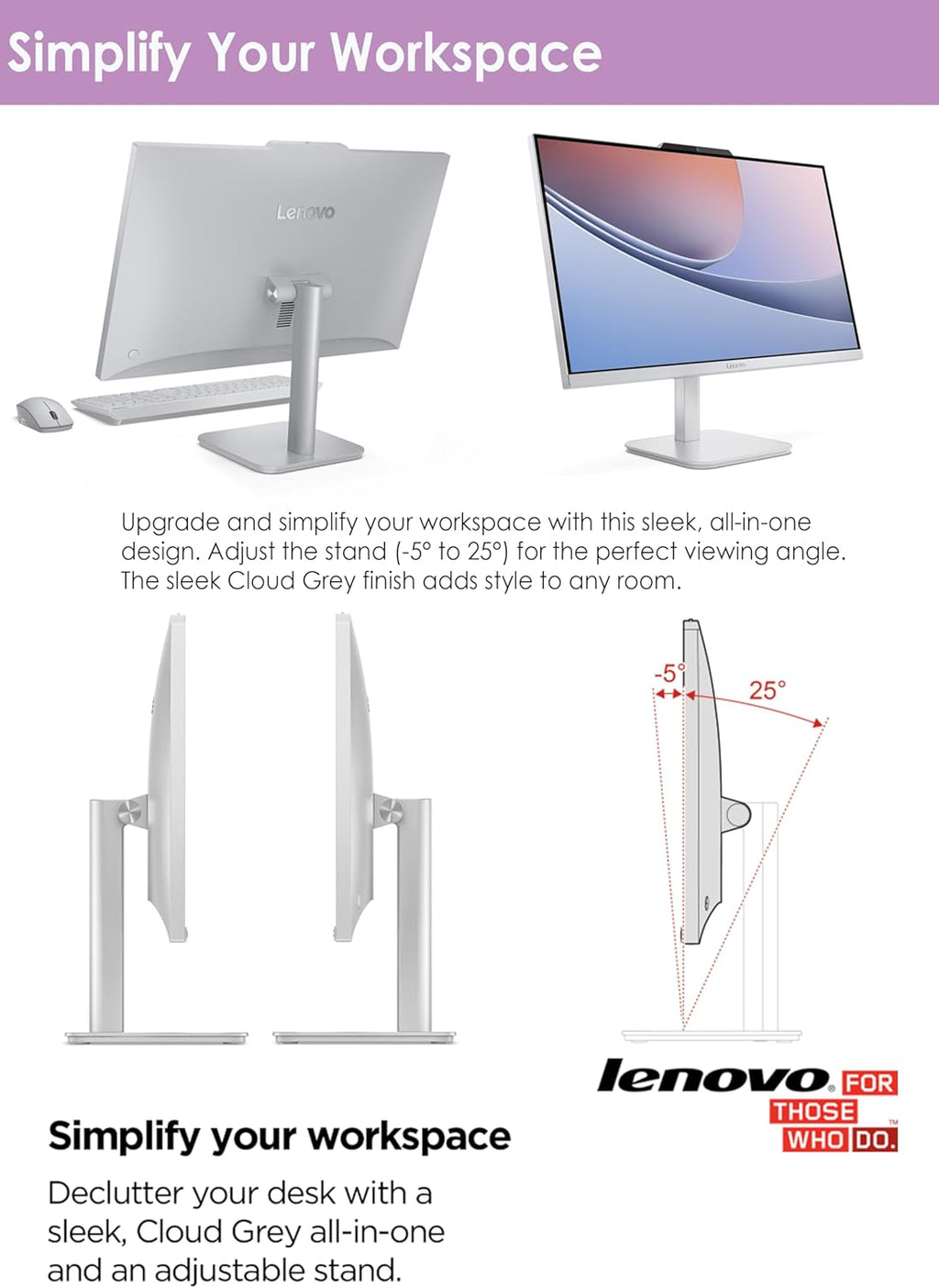 Lenovo All in One Desktop, Intel Ultra-Fast 4-Core CPU| 24'' FHD Display| 16GB RAM, 256GB PCIe SSD On Board Plus 512GB HDD External | Wi-Fi 6| Bluetooth| RJ-45| Windows 11 | HDMI | Wireless KB & Mouse