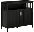 HOMCOM Sideboard Buffet Cabinet, Coffee Bar Cabinet with 2 Doors and Adjustable Shelves, Console Table for Kitchen Entryway Living Room, Black