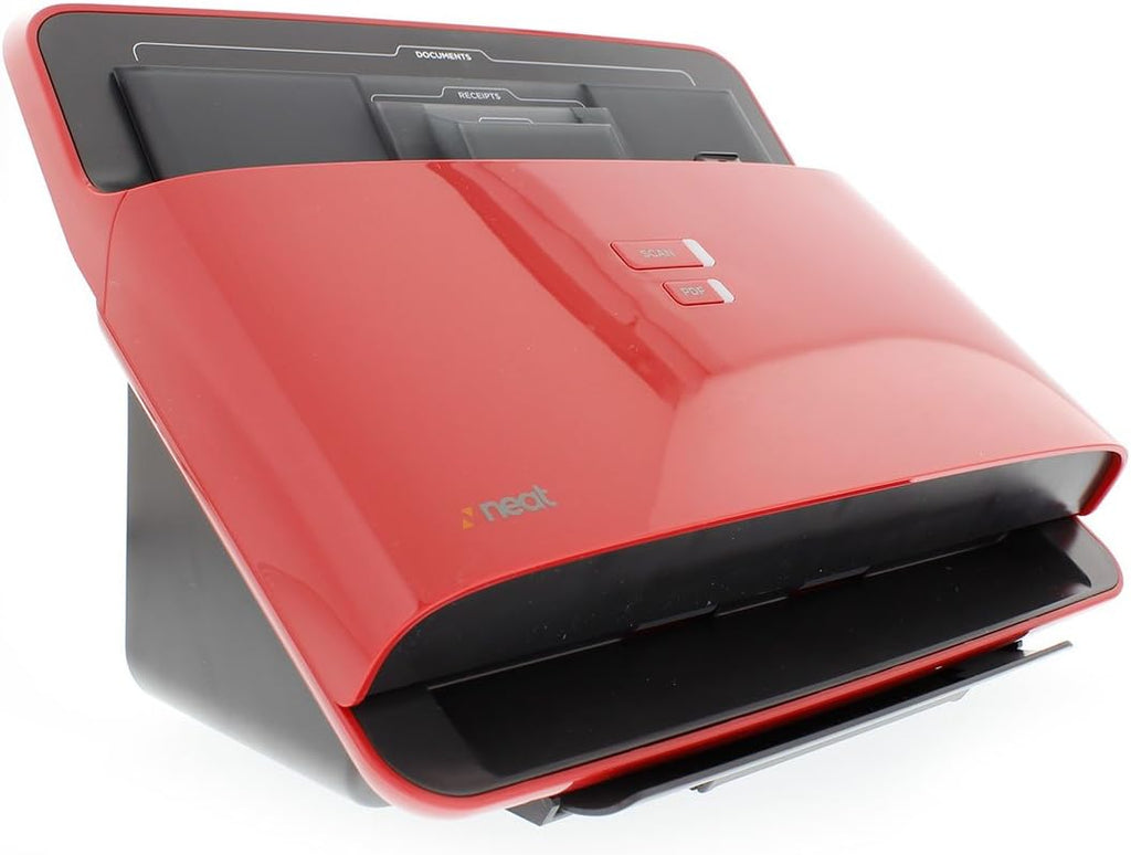 NeatDesk Desktop Document Scanner and Digital Filing System for PC and Mac - Red - with DVO cook'n Organizer Software