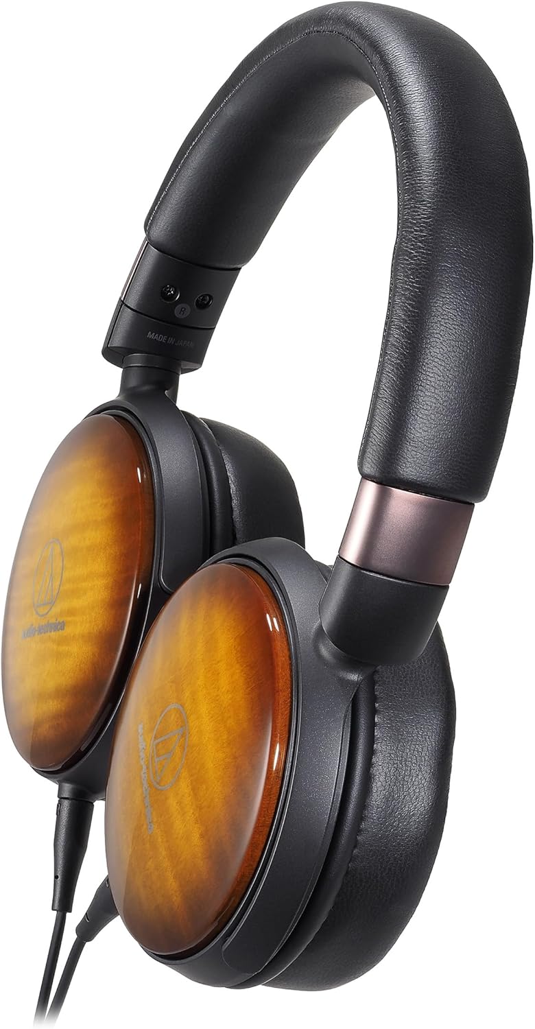 Audio-Technica ATH-WP900 Over-Ear High-Resolution Headphones, Flame Maple/Black
