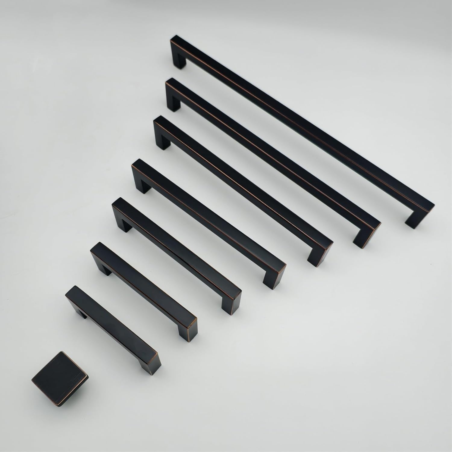 30 Pack 8 Inch Oil Rubbed Bronze Cabinet Pulls Square Cabinet Handles Drawer Pulls Stainless Steel Cabinet Hardware Kitchen Handles for Cabinets Cupboard Handles