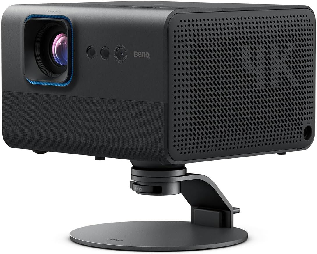 BenQ Desktop Projector Stand – Portable, Stable Design, Tilt 20°, Rotate 360°, Lock with Switch, 1/4" Screw, Metal Base, Anti-Slip Pads, for GP520 and Other Projectors