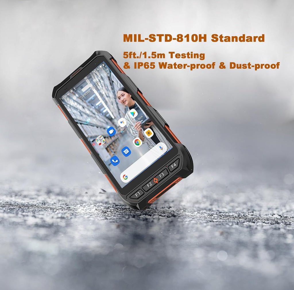Android 13 Barcode Scanner Handheld Mobile Computer, 5.5-inch Touchscreen PDA Scanner with Integrated Honeywell 1D & 2D Bar Code Scan Engine, WiFi & 4G LTE, for Warehouse & Logistics