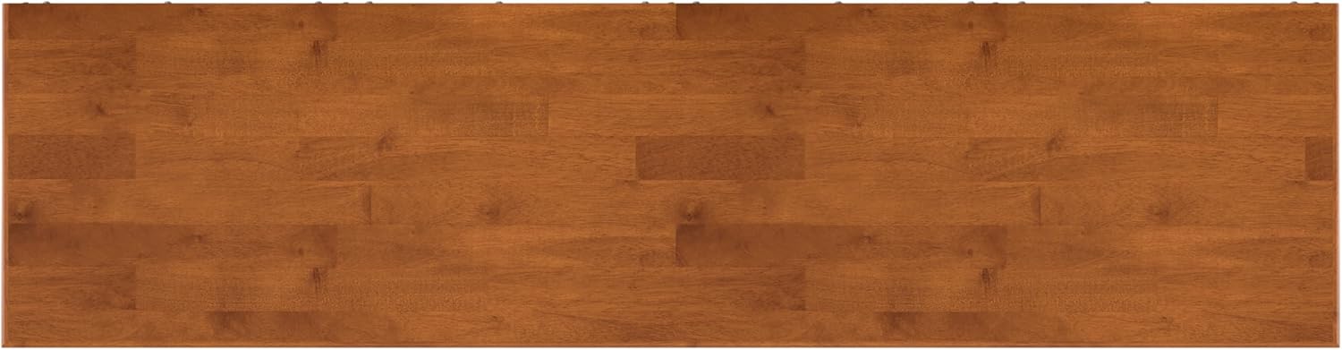 SIMPLIHOME Draper Buffet - 66 inch Wide Solid Hardwood 4-Door Sideboard Buffet in Teak Brown, Mid-Century Modern Cabinet for Dining Room or Kitchen with Adjustable Shelves and Tapered Legs