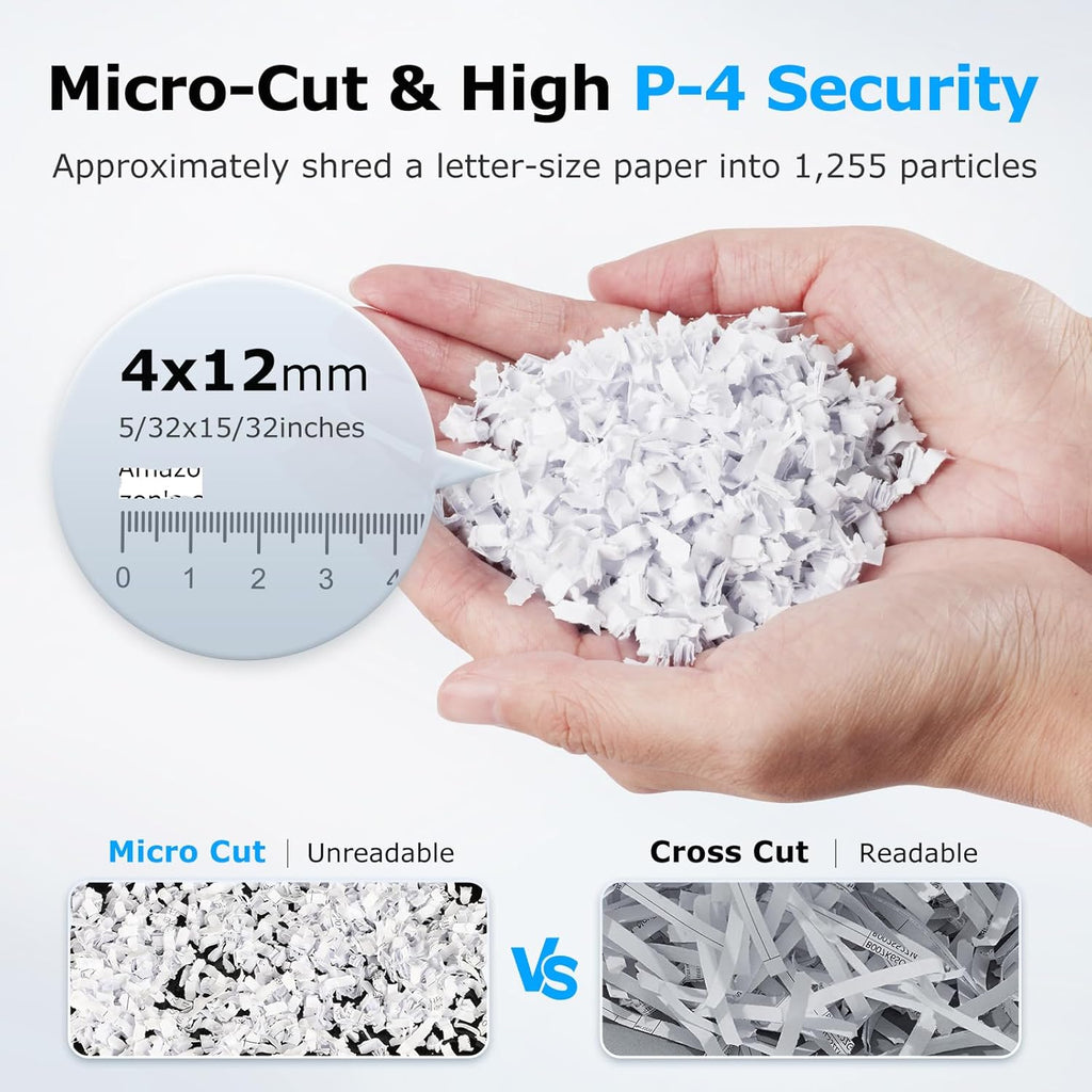 BONSEN 300-Sheet Auto Feed Paper Shredder, 60 Minutes Non-Stop Commercial Grade Heavy Duty Shredders for Office, 8.1 Gallon Micro Cut Document Shredder, P-4 Security Level,58dB Super Quiet