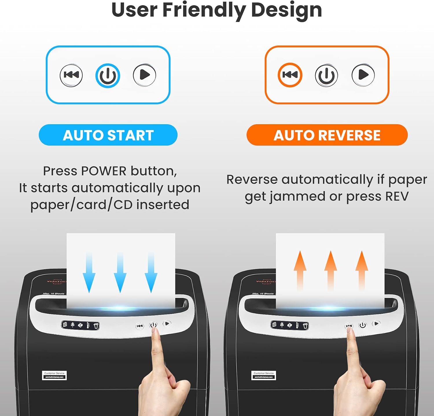 VidaTeco 18-Sheet Paper Shredder for Home Office Heavy Duty with 60 Mins Running Micro Cut, US Patented Cutter, Shred CD/Card with 7.9 Gal Extra Large Bin, AUTO Jam Proof(ETL)