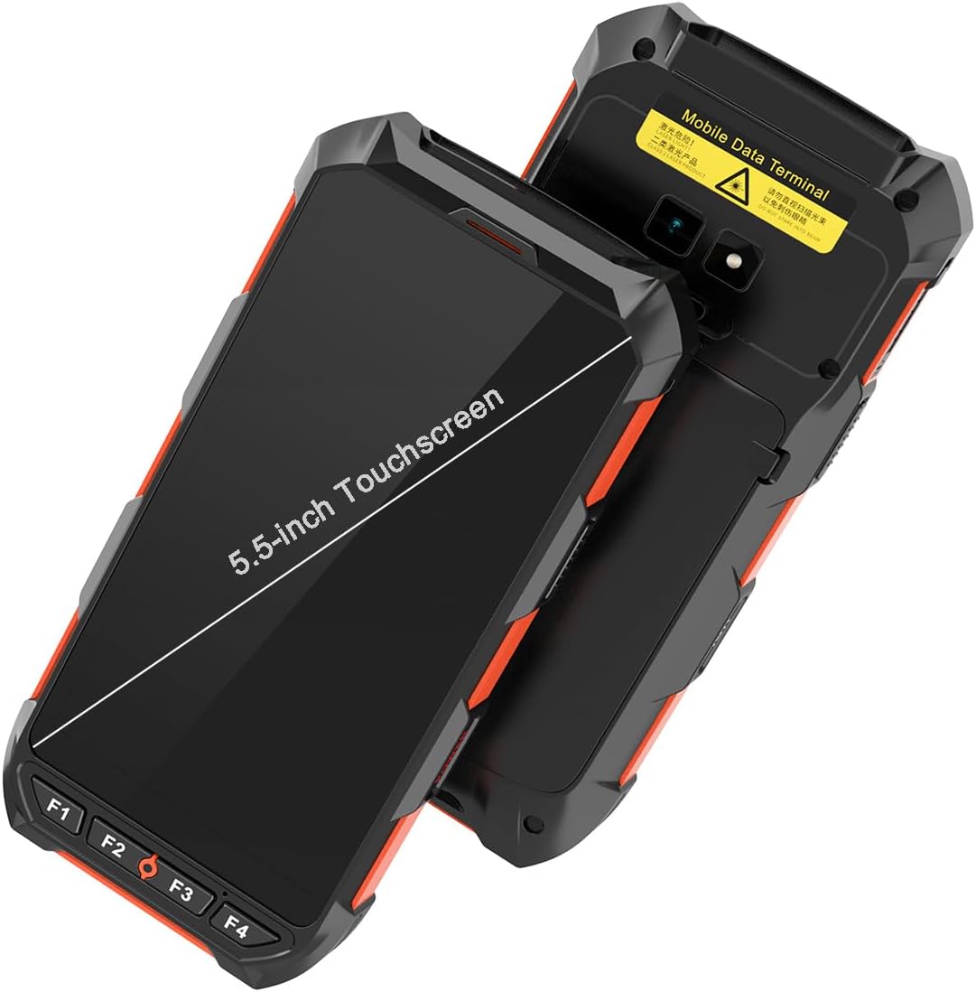 Android 13 Barcode Scanner Handheld Mobile Computer, 5.5-inch Touchscreen PDA Scanner with Integrated Honeywell 1D & 2D Bar Code Scan Engine, WiFi & 4G LTE, for Warehouse & Logistics