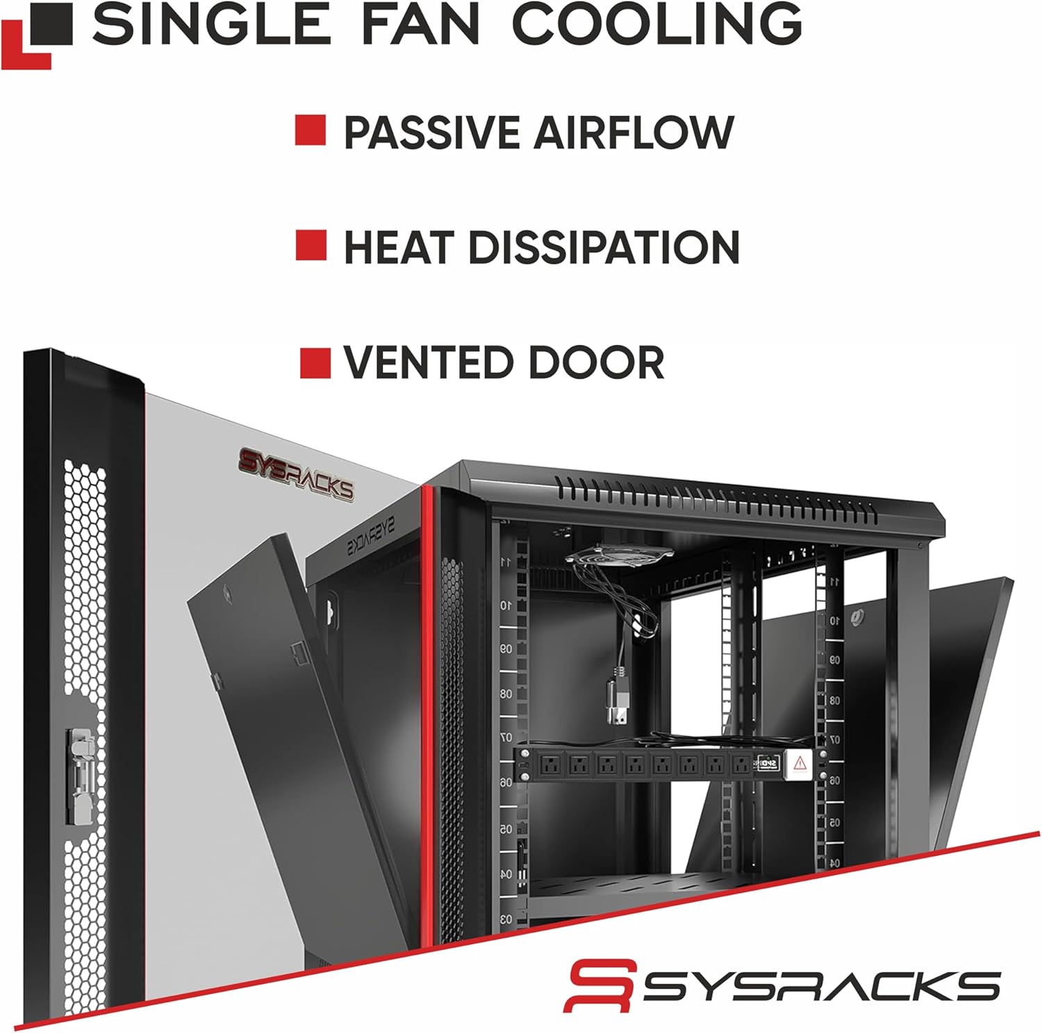22U Wall Mount Server Rack Cabinet – 19" Network Rack Enclosure, 24" Deep Data Rack Cabinet with Fan, PDU & Shelf for IT Equipment, Switches and Patch Panel