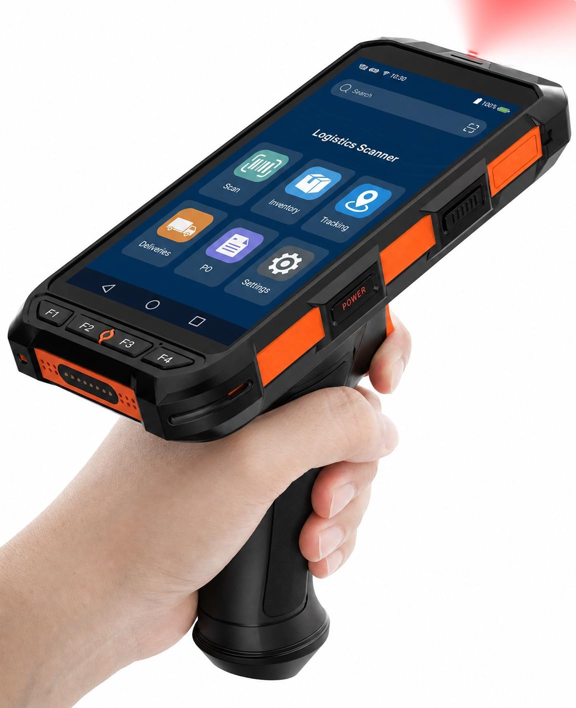 Bix Android 13 Industrial PDA with Pistol Grip, Honeywell N6703 1D 2D QR Barcode Scanner, 7200mAh Battery Handheld Terminal, 5.5" HD Mobile Computer 4G+64G, IP65 Rugged for Warehouse Inventory